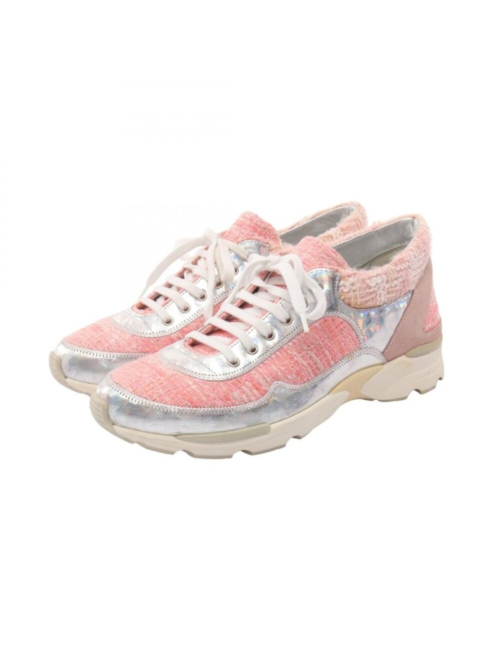 Chanel Sneakers CC Logo Tweed